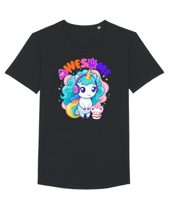 Unicorn cu par cret si prietenul soricel Black