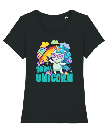 Unicorn 100% Curcubeu si umbrela Black