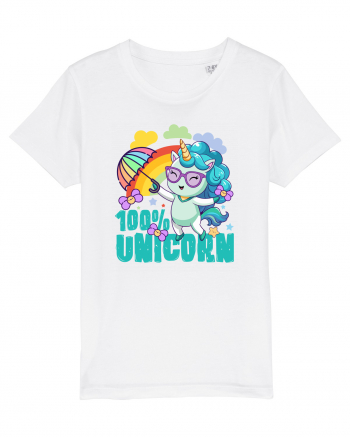 Unicorn 100% Curcubeu si umbrela White