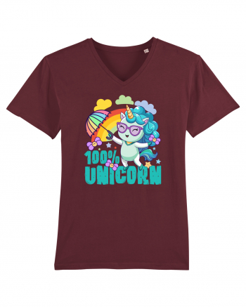 Unicorn 100% Curcubeu si umbrela Burgundy