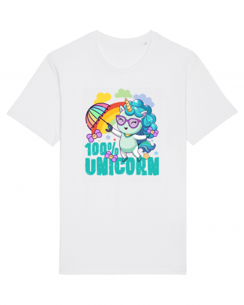 Unicorn 100% Curcubeu si umbrela White