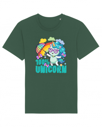 Unicorn 100% Curcubeu si umbrela Bottle Green