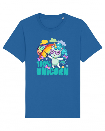 Unicorn 100% Curcubeu si umbrela Royal Blue