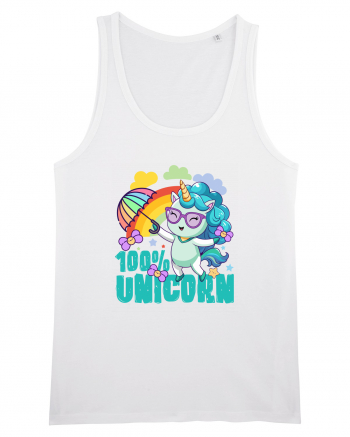 Unicorn 100% Curcubeu si umbrela White