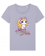 Unicorn - Straluceste ca un unicorn Tricou mânecă scurtă guler larg fitted Damă Expresser