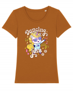 Unicorn danseaza - Dancing is my jam Tricou mânecă scurtă guler larg fitted Damă Expresser