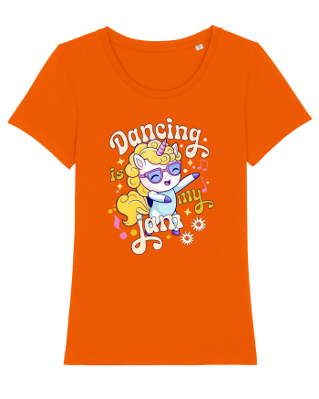 Unicorn danseaza - Dancing is my jam Bright Orange
