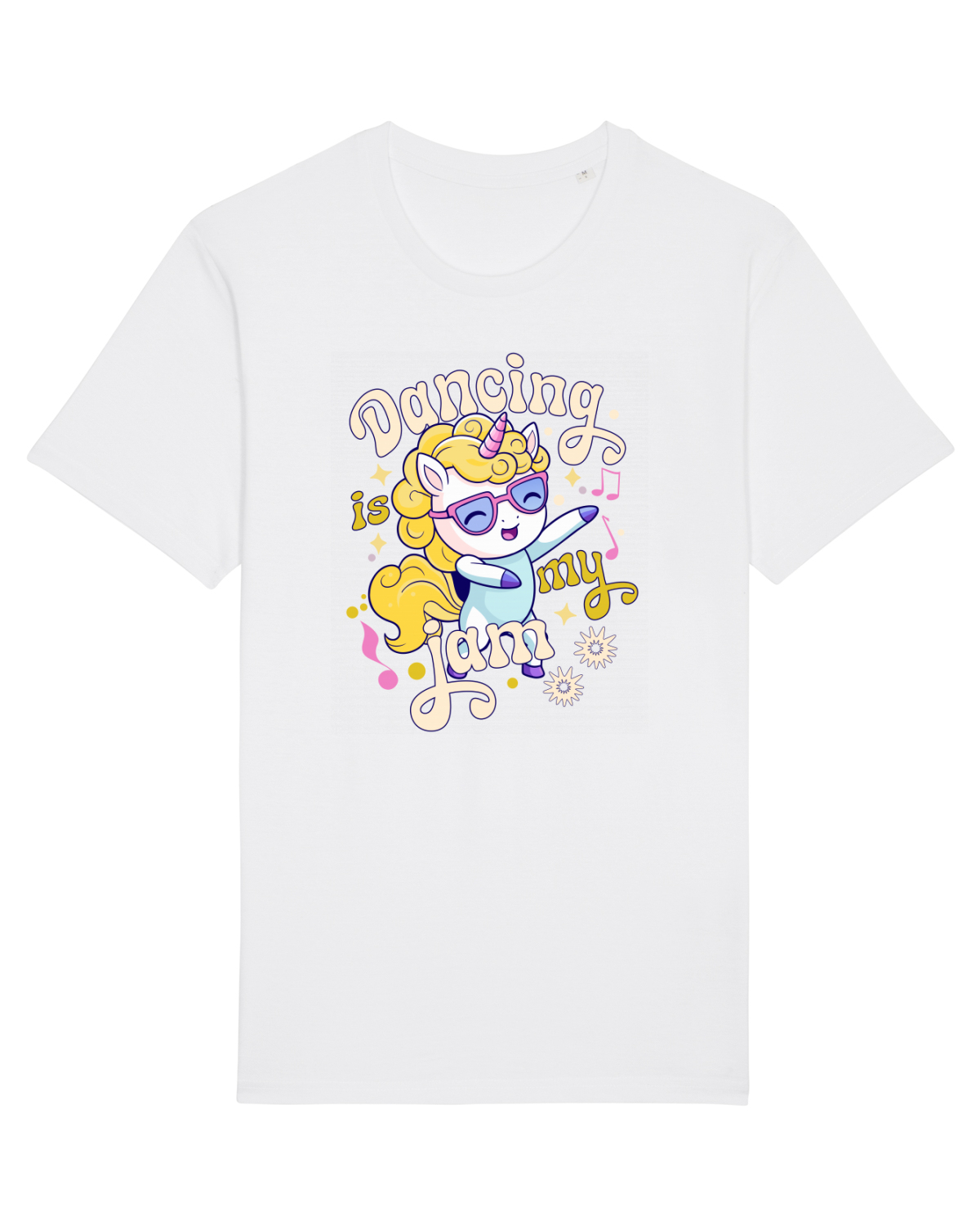 Tricou mânecă scurtă Unisex Rocker White