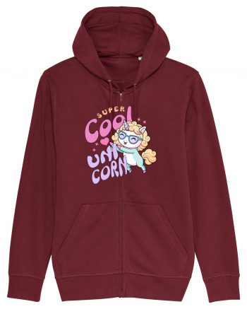 Unicorn Super Cool Pastel Colors Burgundy