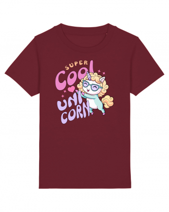 Unicorn Super Cool Pastel Colors Burgundy