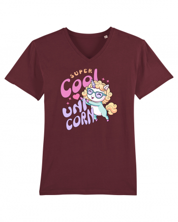 Unicorn Super Cool Pastel Colors Burgundy