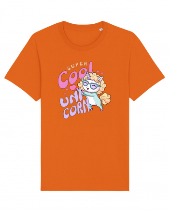 Unicorn Super Cool Pastel Colors Bright Orange