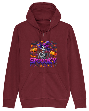 Spooky Skeleton Witch Burgundy