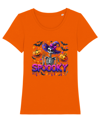 Spooky Skeleton Witch Bright Orange