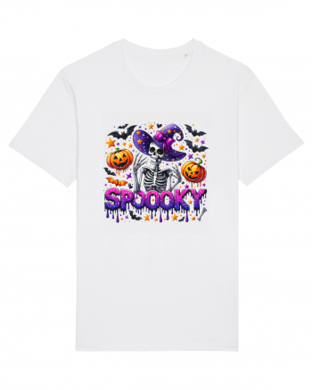 Spooky Skeleton Witch Tricou mânecă scurtă Unisex Rocker