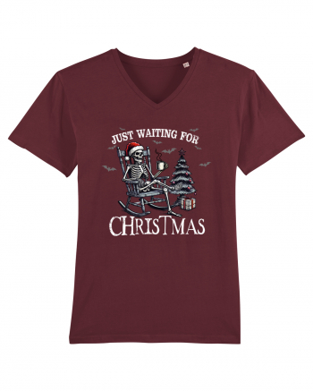 Just Waiting for Christmas wh Burgundy