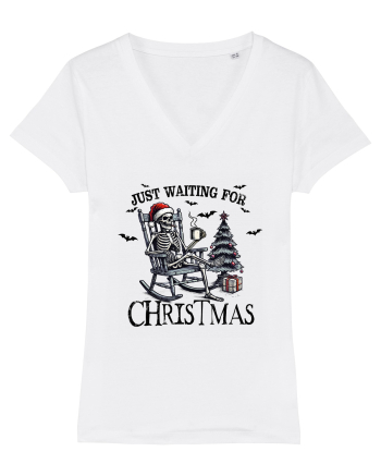Just Waiting for Christmas bk White