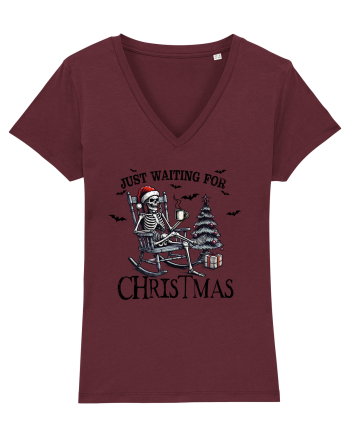 Just Waiting for Christmas bk Burgundy