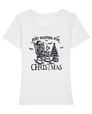 Just Waiting for Christmas bk White