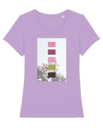 Blooming Spring Tricou mânecă scurtă guler larg fitted Damă Expresser