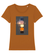 Campfire Tricou mânecă scurtă guler larg fitted Damă Expresser