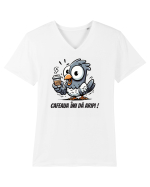 Cafeaua îmi dă aripi Tricou mânecă scurtă guler V Bărbat Presenter