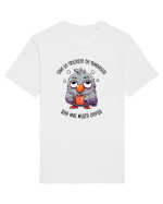 Cine se trezește de dimineață bea mai multă cafea Tricou mânecă scurtă Unisex Rocker