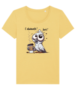E dimineață? Iară? Tricou mânecă scurtă guler larg fitted Damă Expresser