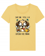 Sunt bine – cafeaua face minuni Tricou mânecă scurtă guler larg fitted Damă Expresser