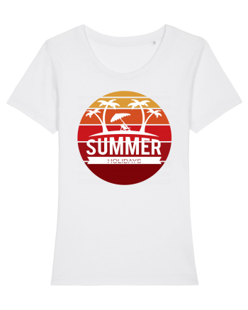 Summer Holidays Sunset White