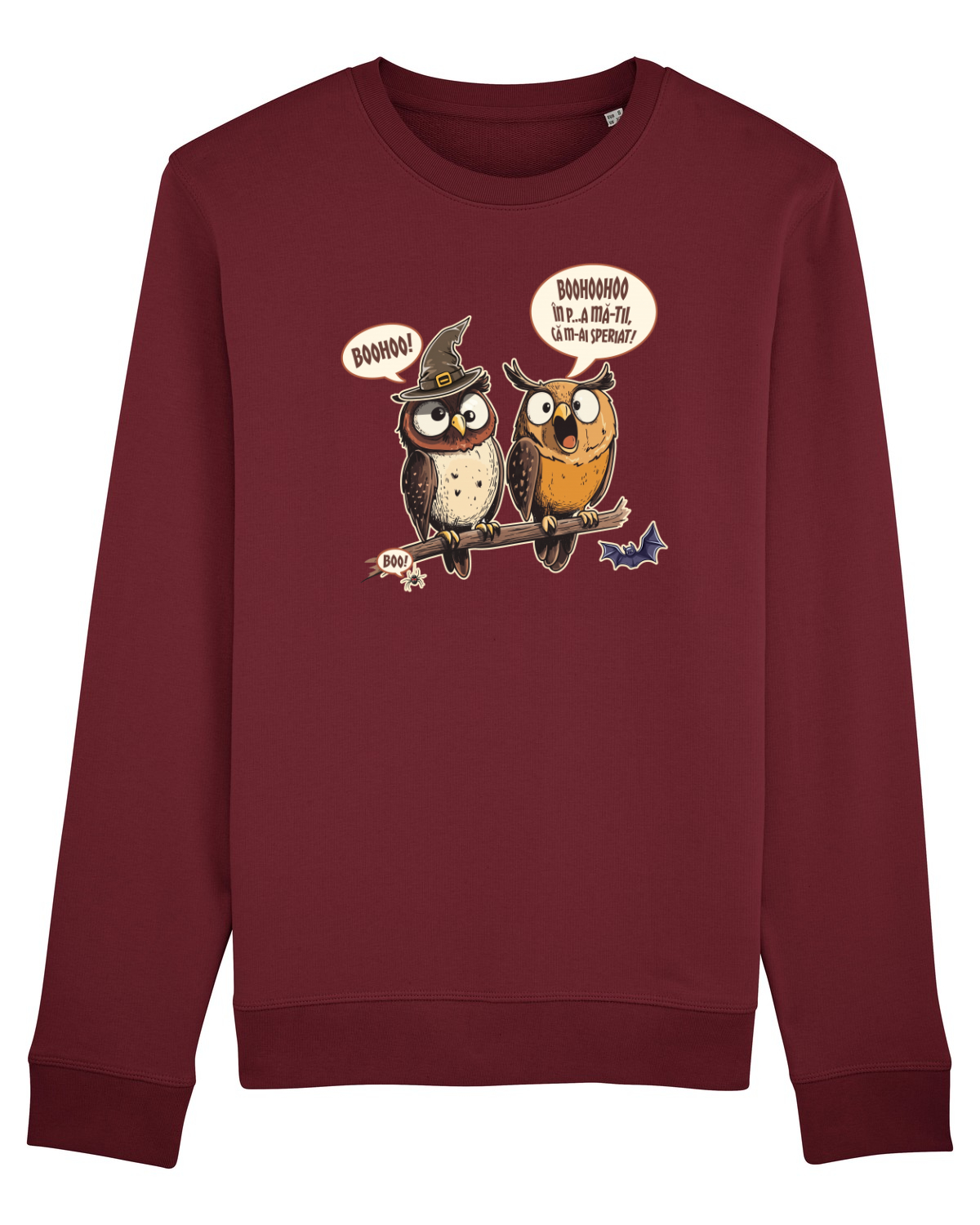 Bluză mânecă lungă Unisex Rise Burgundy