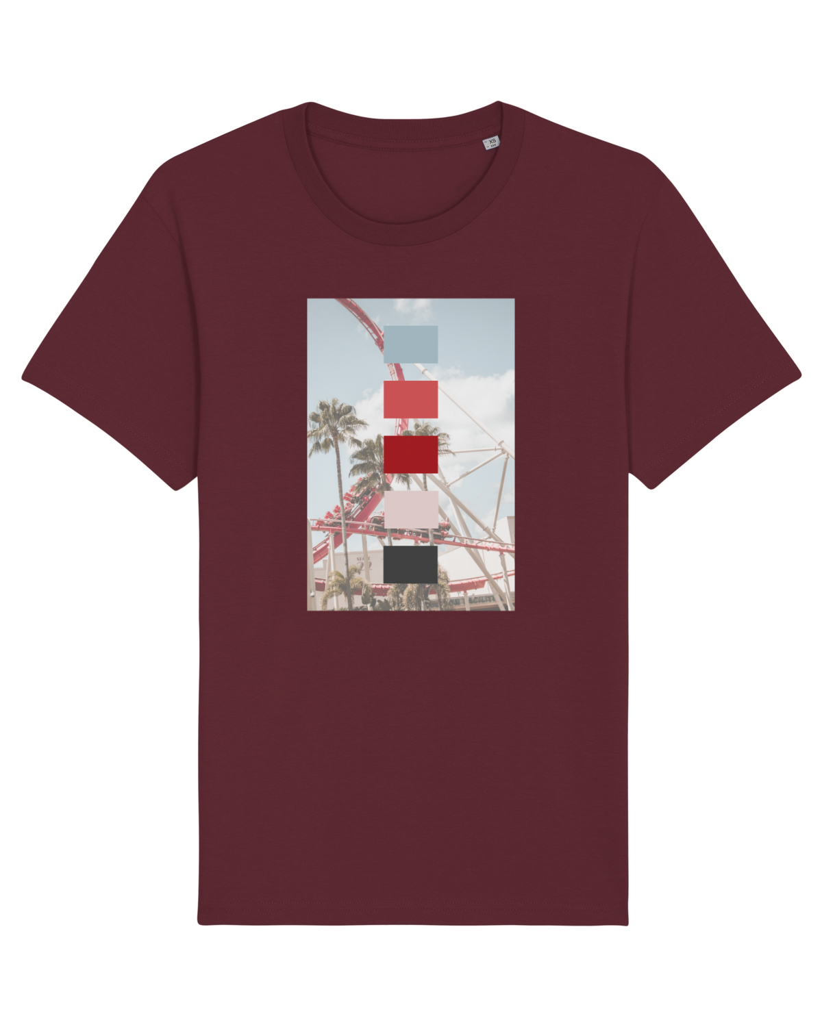 Tricou mânecă scurtă Unisex Rocker Burgundy