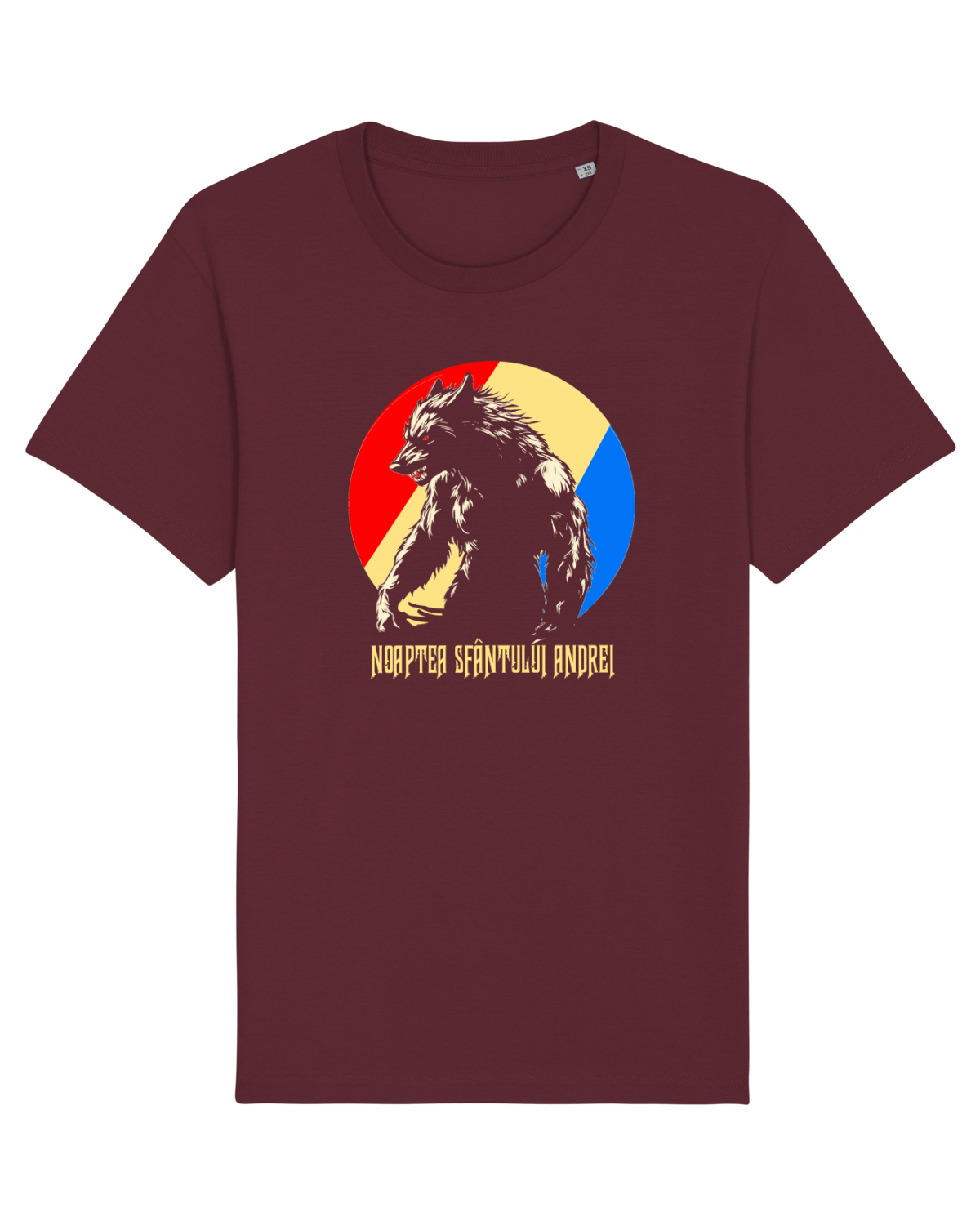 Tricou mânecă scurtă Unisex Rocker Burgundy