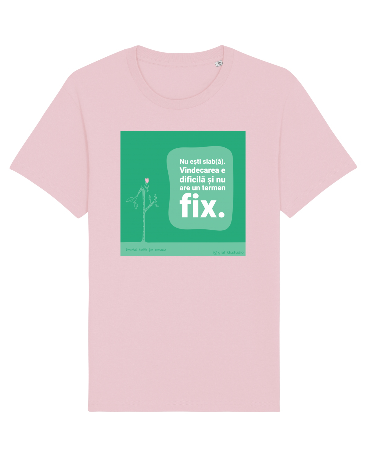 Tricou mânecă scurtă Unisex Rocker Cotton Pink
