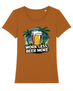 Less work Beer more Tricou mânecă scurtă guler larg fitted Damă Expresser