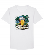 Less work Beer more Tricou mânecă scurtă guler larg Bărbat Skater