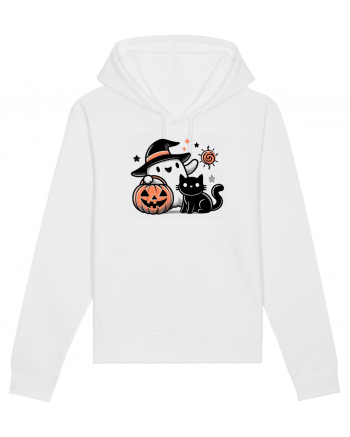 Halloween ghost and black cat Hanorac Unisex Drummer