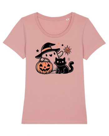 Halloween ghost and black cat Canyon Pink