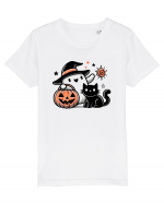 Halloween ghost and black cat Tricou mânecă scurtă  Copii Mini Creator