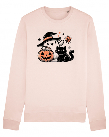 Halloween ghost and black cat Candy Pink