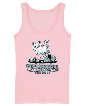 Purranormal Activity Cat Ghost Halloween Scary Cotton Pink