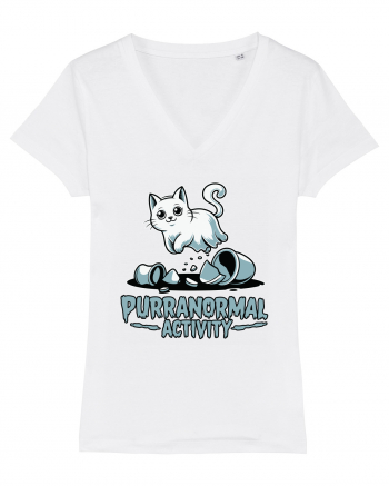 Purranormal Activity Cat Ghost Halloween Scary White