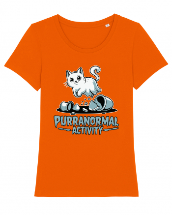 Purranormal Activity Cat Ghost Halloween Scary Bright Orange