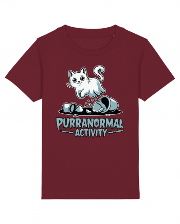 Purranormal Activity Cat Ghost Halloween Scary Burgundy