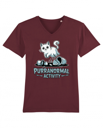 Purranormal Activity Cat Ghost Halloween Scary Burgundy