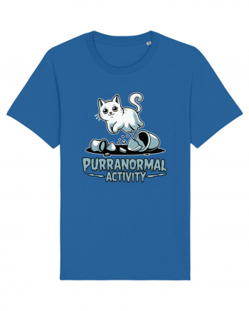 Purranormal Activity Cat Ghost Halloween Scary Royal Blue