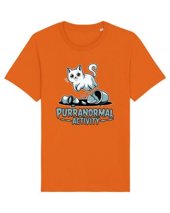 Purranormal Activity Cat Ghost Halloween Scary Bright Orange