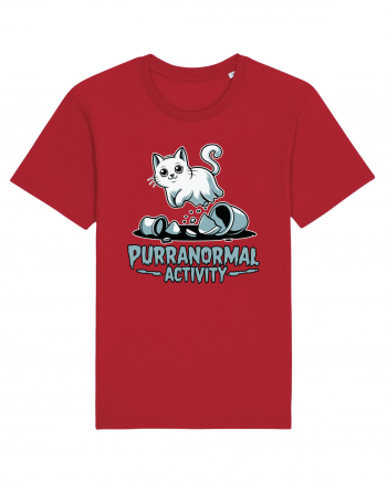 Purranormal Activity Cat Ghost Halloween Scary Red