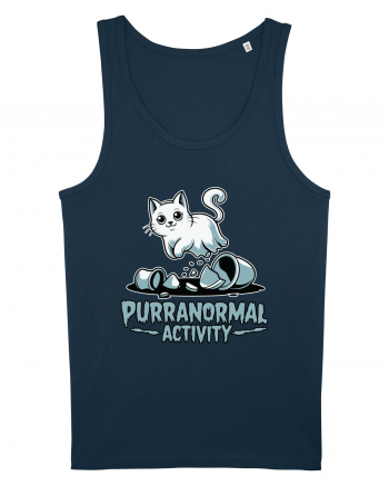 Purranormal Activity Cat Ghost Halloween Scary Navy