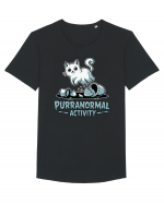 Purranormal Activity Cat Ghost Halloween Scary Tricou mânecă scurtă guler larg Bărbat Skater